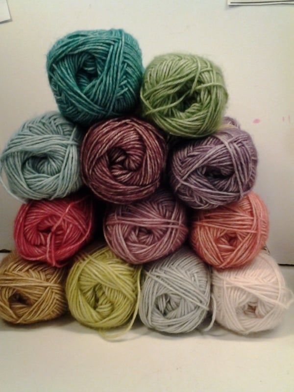 Katoen ~ Pakket - sjaal haken 12 kleuren | Katoen ~ Stone Washed | KleurrijkVilt ~ Delft