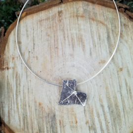 Silver pendant hedera - Zilveren hanger klimop (Ha6)