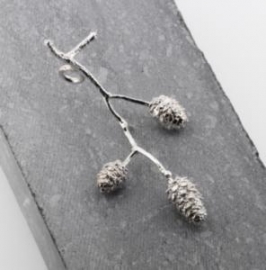 Silver pendant alder - Zilveren hanger els (Ha 16)
