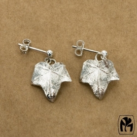 Silver earrings hedera - Zilveren oorbellen klimop (K2)