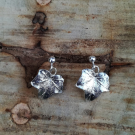 Silver earrings hedera - Zilveren oorbellen klimop (K2)