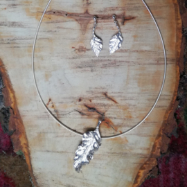 Silver pendant oak - ZIlveren hanger eik (Ha13)