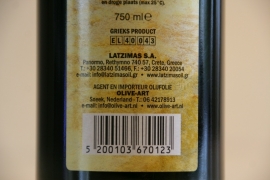 Griekse extra vierge biologische Latzimas olijfolie 750ml