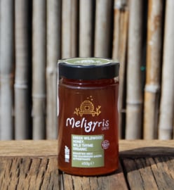 Biologische Tijmhoning Meligyris van Kreta 450g  met gratis honingstokje