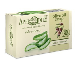Aphrodite zeep, 100% natuurlijk pure olijfolie zeep met aloe vera