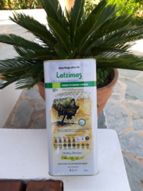 Latzimas Griekse  biologische olijfolie extra vierge in 5 liter blik