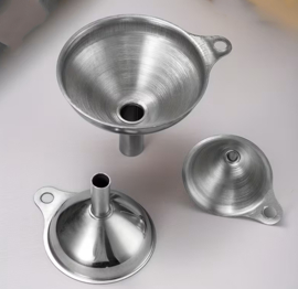 3 x Rvs trechter