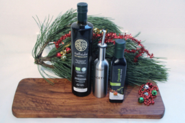 5 liter Blik Olijfolie Saltsidis Bio Cretan Gold uit Kreta extra vierge- Gold Taste Olymp Award 2023 & Biologische Balsamico kalamata azijn, 250 ml