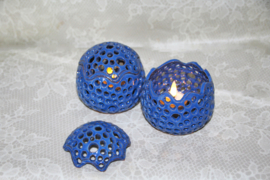 Handgemaakte aardewerken windlichten