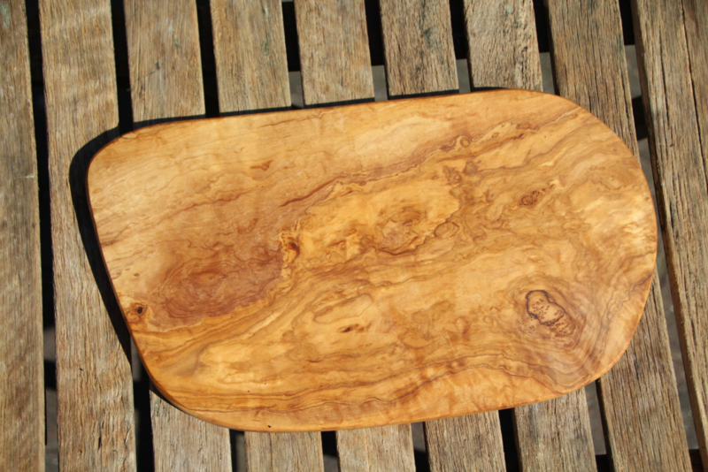 Uitverkocht olijfhouten borrel/tapas plank 35 cm x 21 cm Nr5