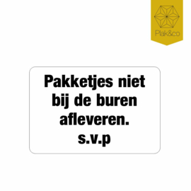 Deurbelsticker instructies postbode