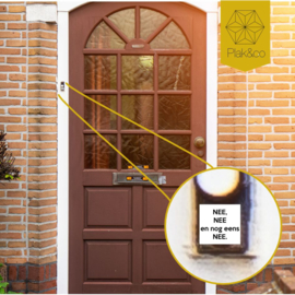Deurbelsticker geen verkopers