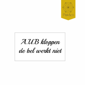Deurbelsticker instructies aanbellen