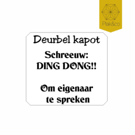 Deurbelsticker instructies aanbellen