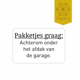 Deurbelsticker instructies postbode