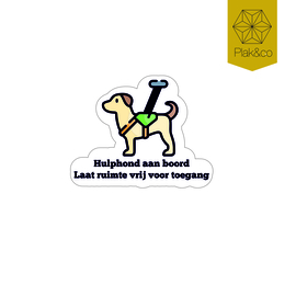 Hulphonden sticker: Hond aan boord