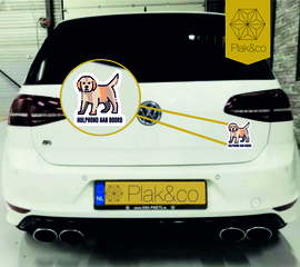 Hulphonden sticker: Hond aan boord