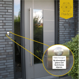 Deurbelsticker instructies postbode