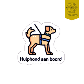 Hulphonden sticker: Hond aan boord