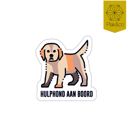 Hulphonden sticker: Hond aan boord
