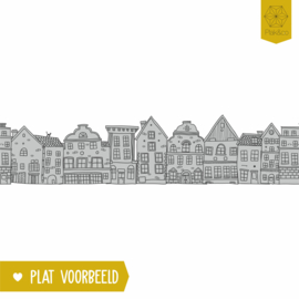 Raamfolie voor kinderkamer - Huisjes