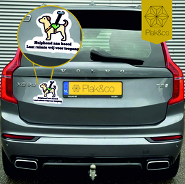 Hulphonden sticker: Hond aan boord