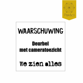 Deurbelsticker cameratoezicht