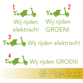 Wij Rijden Groen scootersticker