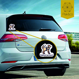 Hulphonden sticker: Hond aan boord