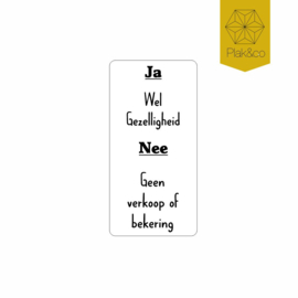 Deurbelsticker geen verkopers