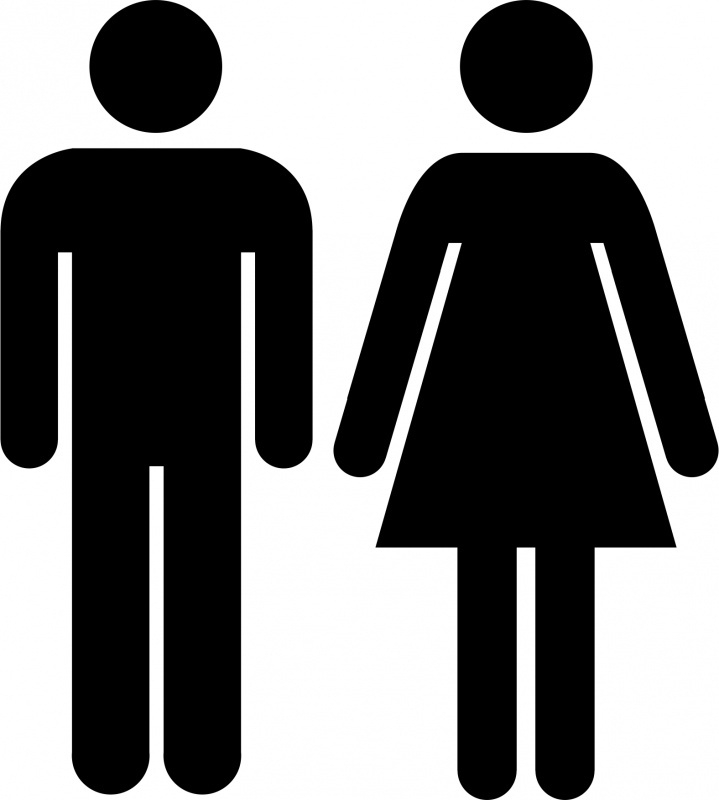 voorbeeld Wonderbaarlijk Stadscentrum Man Vrouw symbool toilet | Toilet stickers | Plak & Co