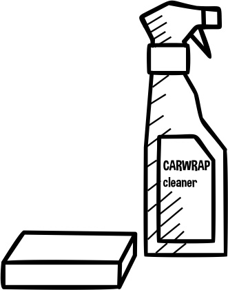 Carwrap cleaner met spons