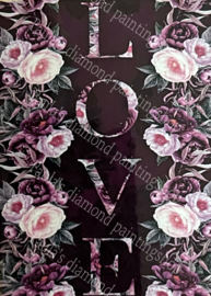 Love letters met diverse rozen (40x50cm full painting)
