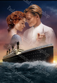 Ondergang Titanic  leonardo Dicaprio en Claire Danes (40x50cm full painting)
