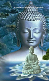 Boeddha in het blauw (40x50cm full painting)