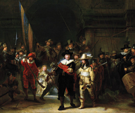 De Nachtwacht Rembrandt van Rijn (40x50cm full painting)