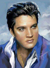 Elvis Presley portret (40X50cm full painting)