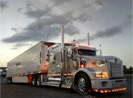 Kenworth truck T800 met container (40x50cm full painting)