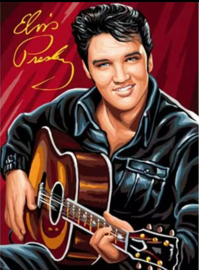 Elvis Presley spelend op gitaar (40X50cm full painting)