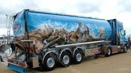 Kenworth Tankwagen beschilderd (40x50cm full painting)