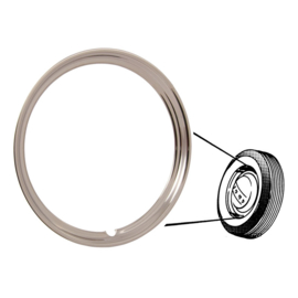 SET OFF FOUR  Stainless Steel 16 Inch Wheel Beauty Ring, Smooth