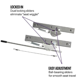 Universal Bucket Seat Slider Tracks