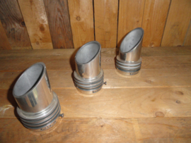 Finned N.O.S. MAUND Velocity Stacks ( set off  three  ) 2 5/8 inch fit   cover only  ,