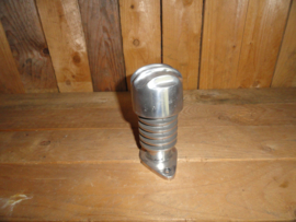 Finned Flathead Rear Breather - Polished Polished, Aluminum,