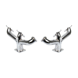 Flathead Ford V8 Center Dump Headers, Stainless