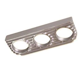 OTB Gear - Under Dash Gauge Panel - 3 Hole - Finned -