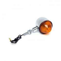 MINI BULLET LIGHTS, CHROME. AMBER LENS , 2 inch lens