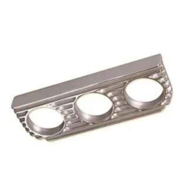 OTB Gear - Under Dash Gauge Panel - 3 Hole - Finned -