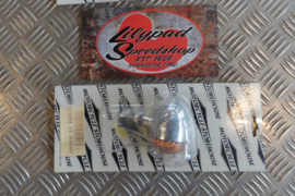 MINI BULLET LIGHTS, CHROME. AMBER LENS , 2 inch lens