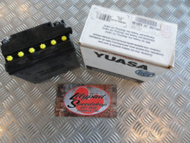 YUASA, YUMICRON CX 12V LEAD-ACID BATTERY. 19AH 1991-96